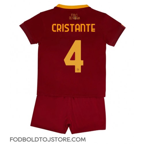 AS Roma Bryan Cristante #4 Hjemmebanesæt Børn 2022-23 Kortærmet (+ Korte bukser)